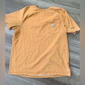 Carhartt Men's Short Sleeve Tee in mustard yellow size large